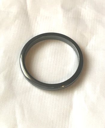 Bague Anneau Simple Fin Chromé Bijou Hématite Fantaisie Femmes Hommes