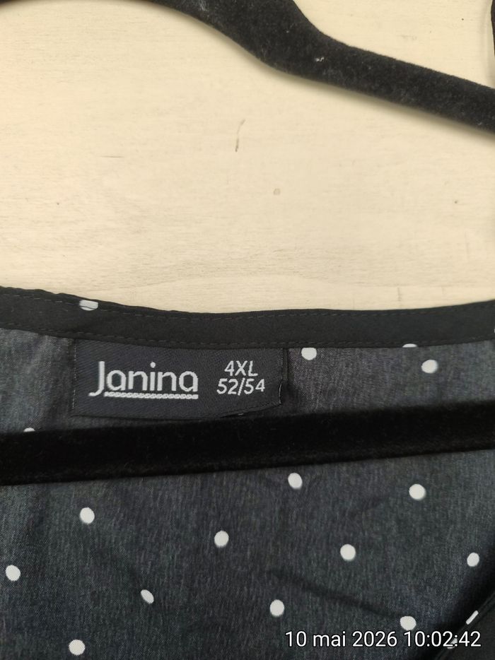 Top Fluide Noir à Pois Blancs – Janina (4XL) 52/54 - photo numéro 6