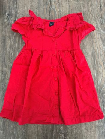 Robe été rouge 24 mois neuve KIABI