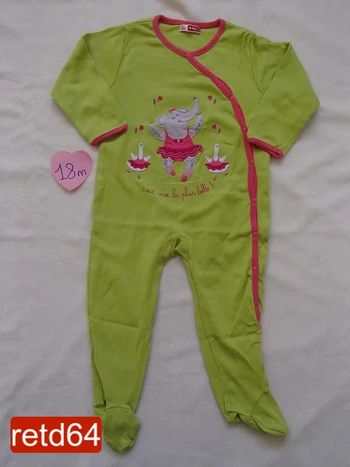 pyjama léger 1 piece 18 mois