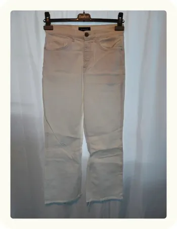 Jean blanc jambes larges femme Pinko