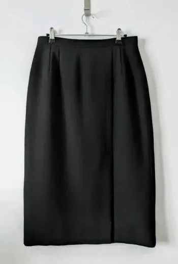 Jupe noire vintage en laine Woolmark - 123 - taille 38/40