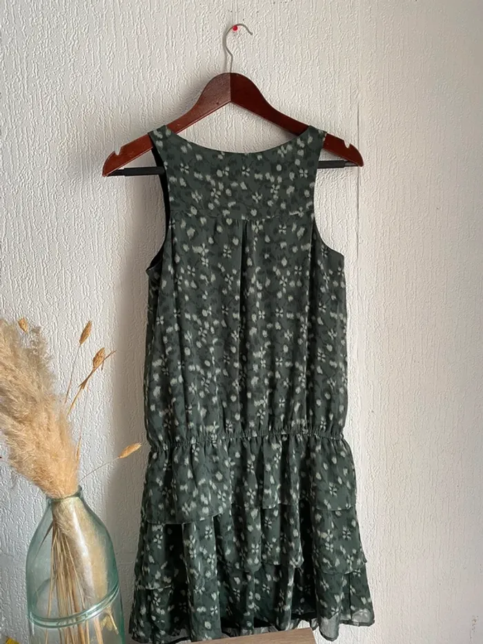 Robe mango verte léopard taille m 38 - photo numéro 4