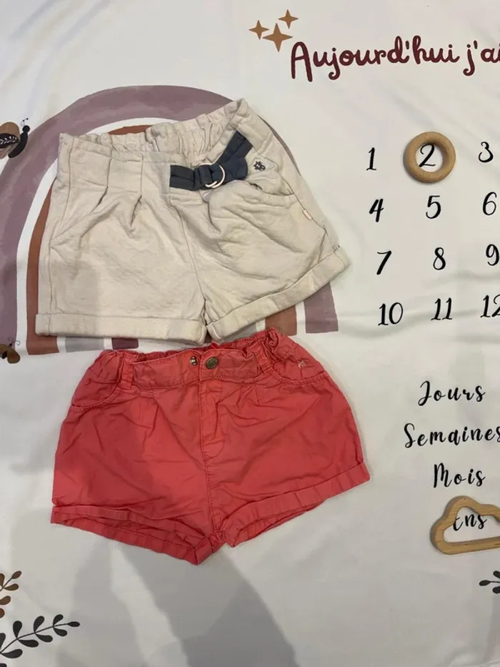 Lot de 2 shorts bébé fille - Obaïbi - 23 mois / 86 cm