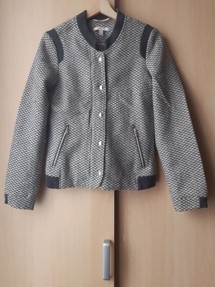 Blouson gris foncé brillant Esprit