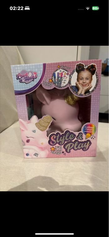 Tête à coiffer et décorer  Licorne