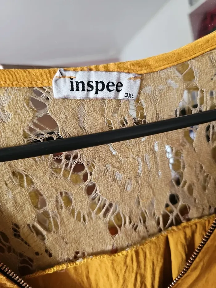 Blouse manche 3/4 ocre t46 - photo numéro 5
