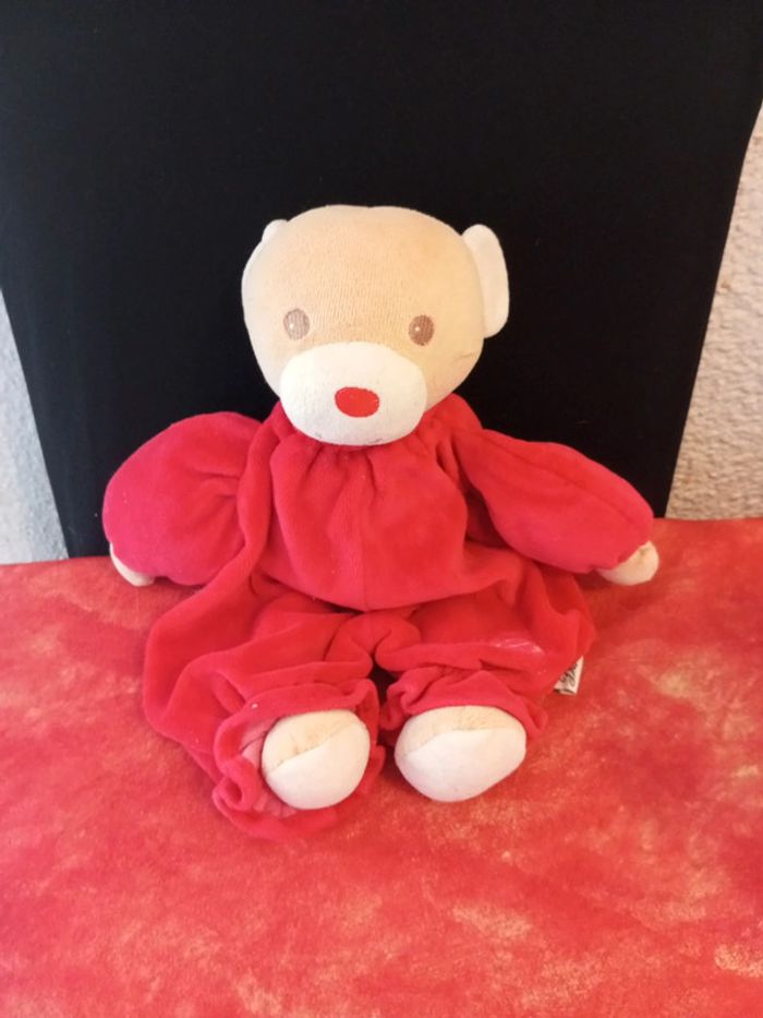 Ours beige rouge Bestever, 30 cm