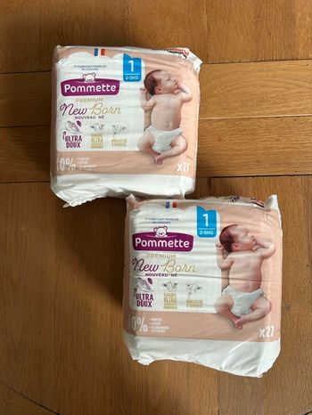 Lot 2 paquets couches Taille 1 Pommette 