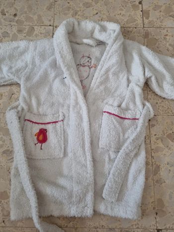 Peignoir carré blanc 2 ans