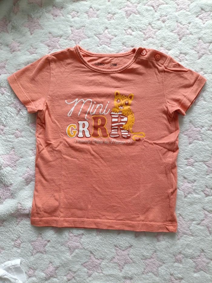Lot 2 t-shirts manches courtes 24 mois - photo numéro 3