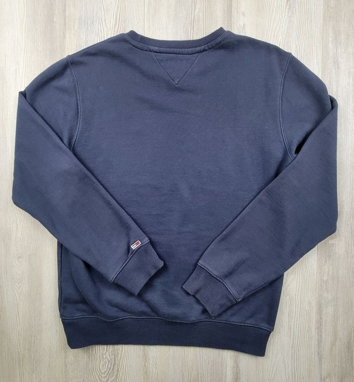 Sweat Tommy Jeans bleu marine – Patch World Wide – Taille S - photo numéro 5