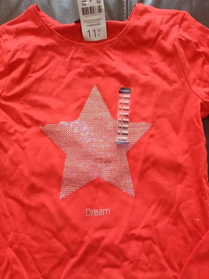 Tee shirt neuf okaidi 14 ans - photo numéro 2