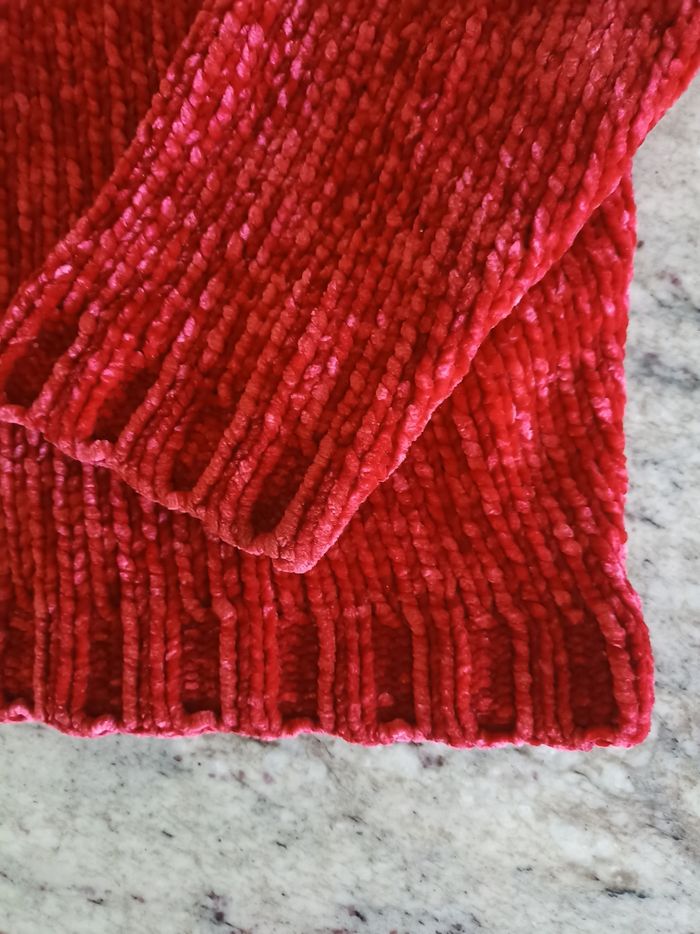 Joli pull rouge en polyester TisSaia pour fille de 5 ans - photo numéro 4