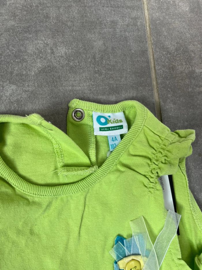 T-shirt vert fille 4 ans O ´kids - photo numéro 2