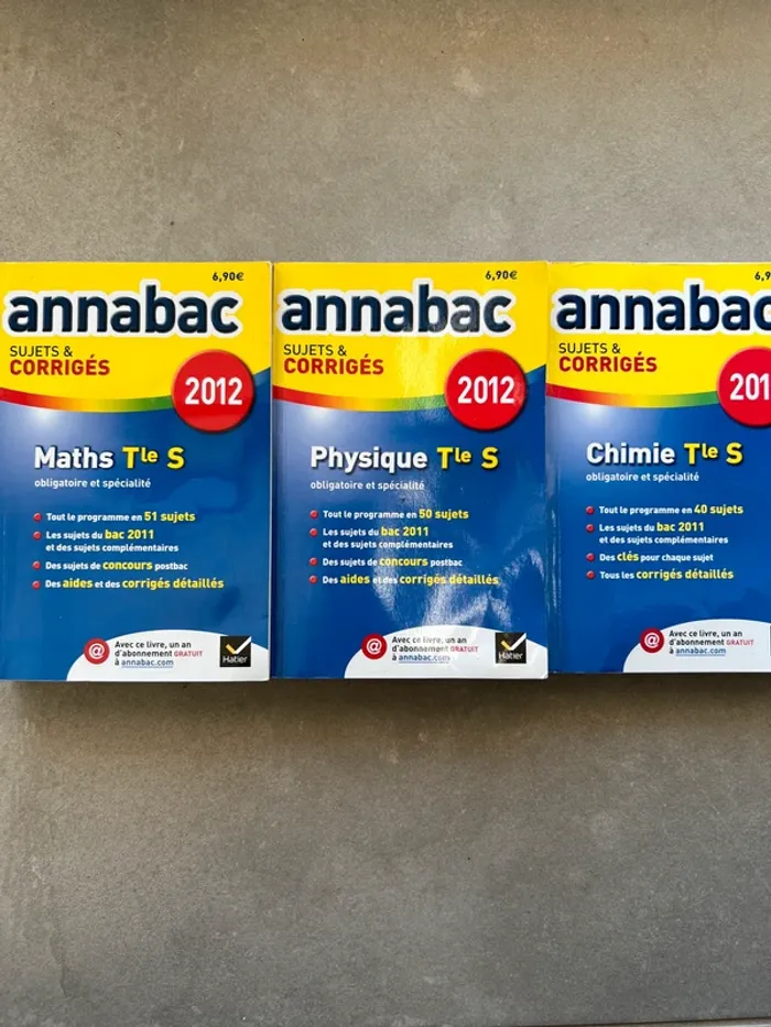 Lot de 3 Annales Bac Scientifique - photo numéro 2