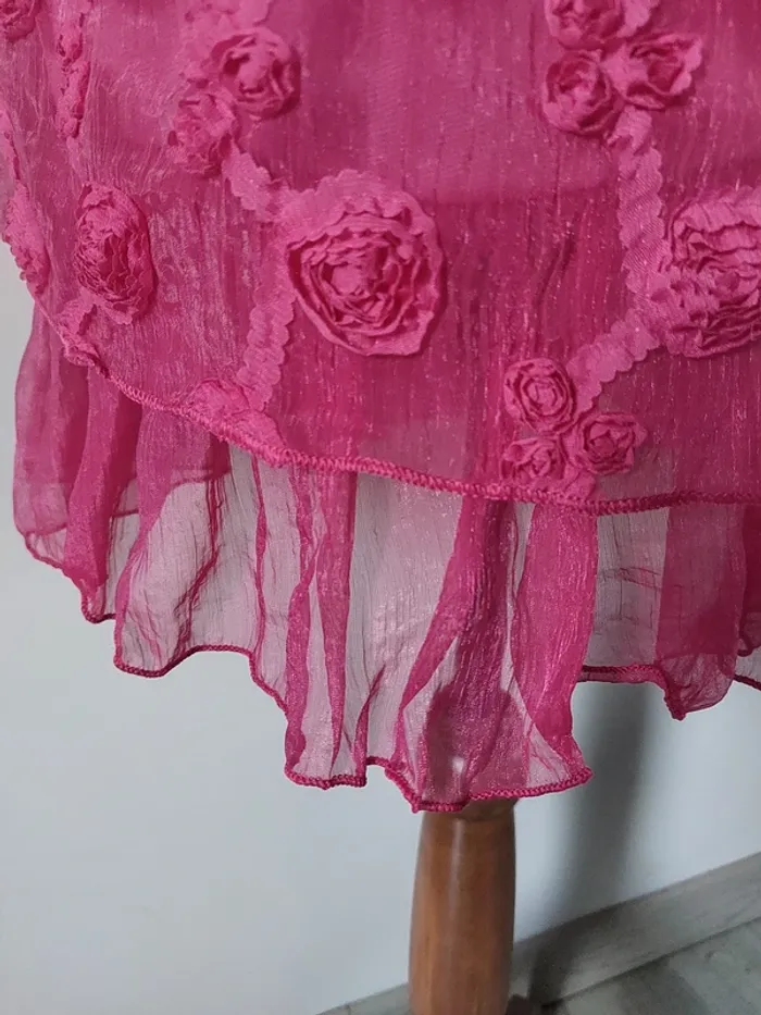 Haut fuchsia 100% coton - photo numéro 3