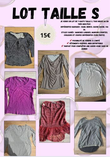 Lot de vêtement taille S