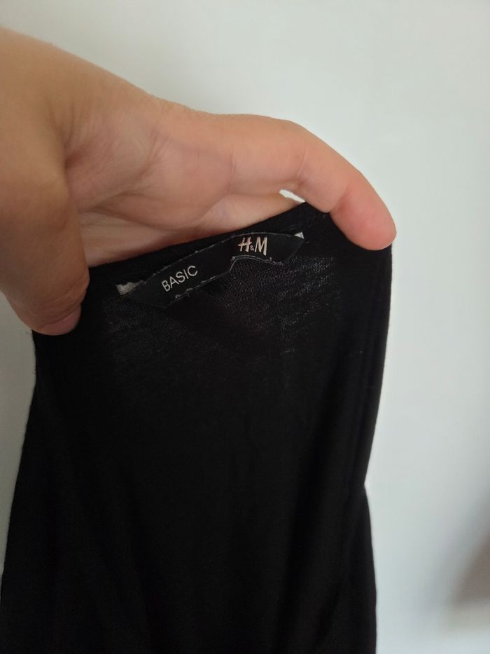 T-shirt noir - taille 36 38 - H&M - photo numéro 4