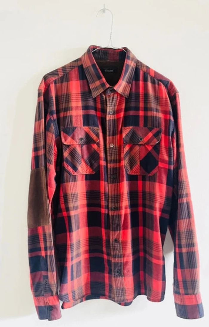 Chemise à carreaux rouge Zara - photo numéro 2