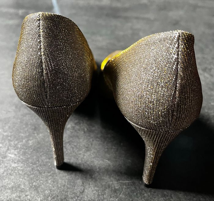 Escarpins 38 André doré argenté - photo numéro 8