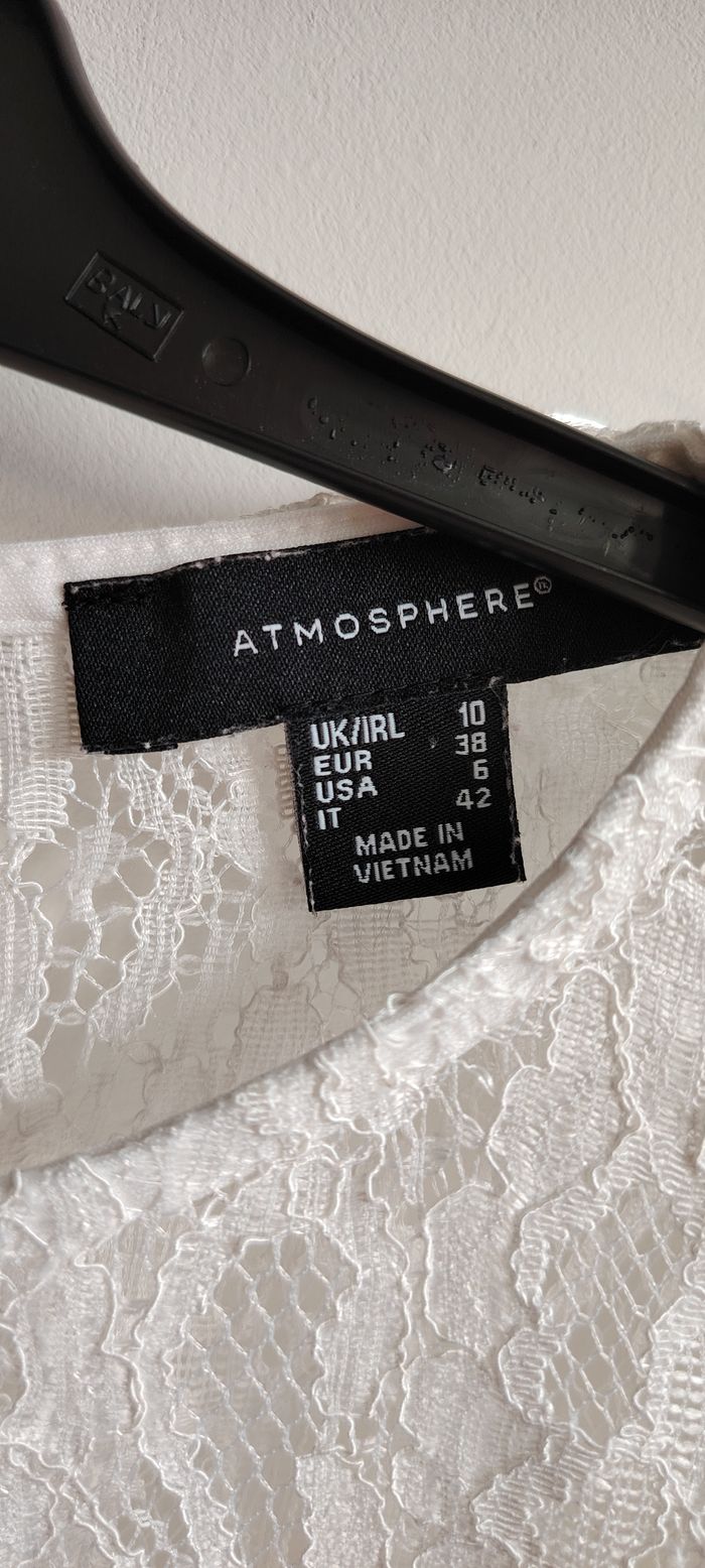 Blouse en dentelle blanche – Atmosphere – Taille 38 - photo numéro 2