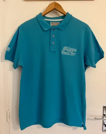 Polo biaggio turquoise - taille XL