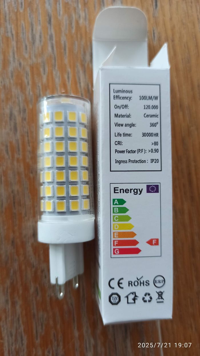 Ampoule blanc froid G9 900 lumens 6000k - photo numéro 2