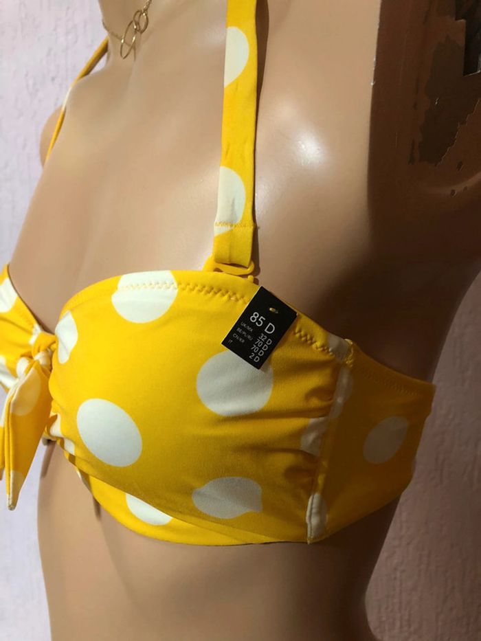 Bikini jaune à pois Etam - n eu f - photo numéro 3