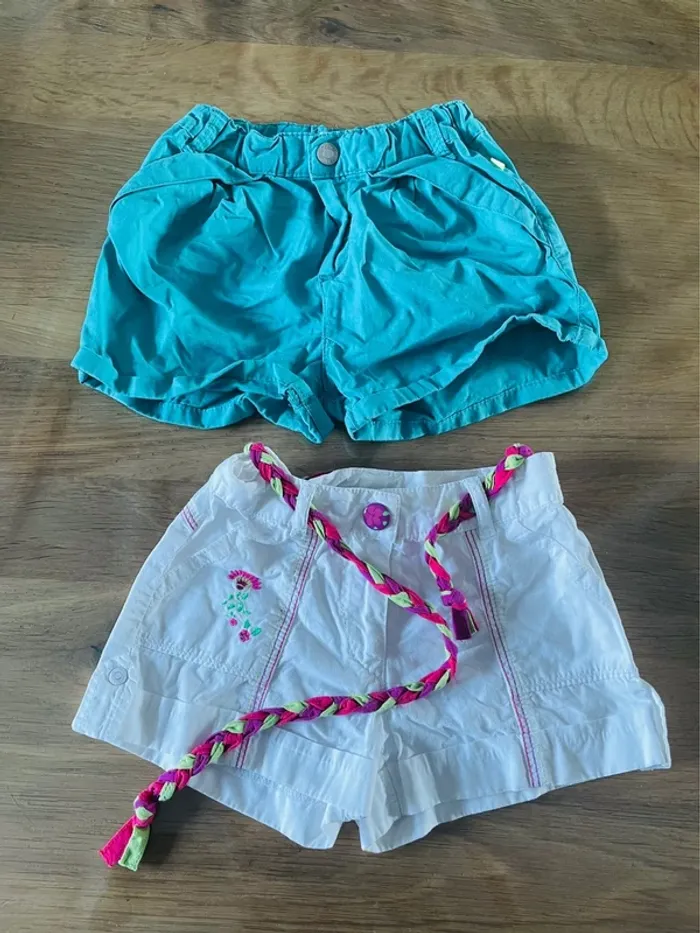 Lot de 2 shorts fille 2 ans - photo numéro 3