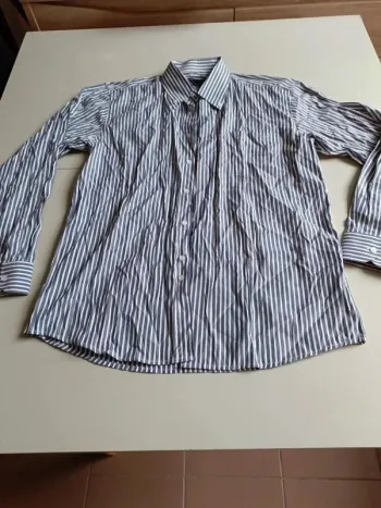 Chemise rayé gris et blanc emporio fashion taille l