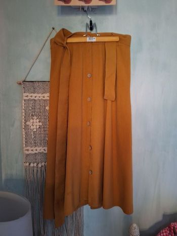 Jupe camaïeu moutarde