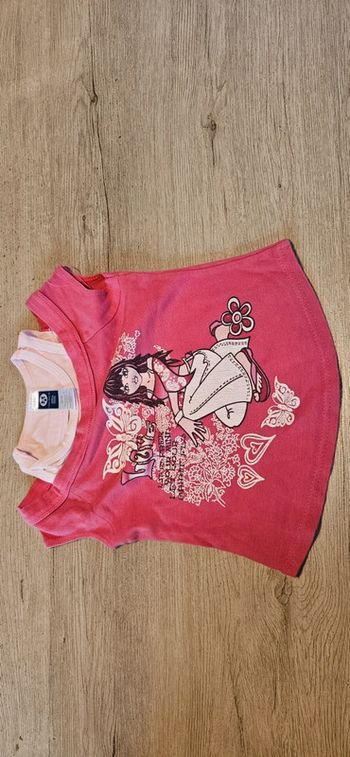 T shirt fille avec top, C&A, taille 7/8 ans mais petit