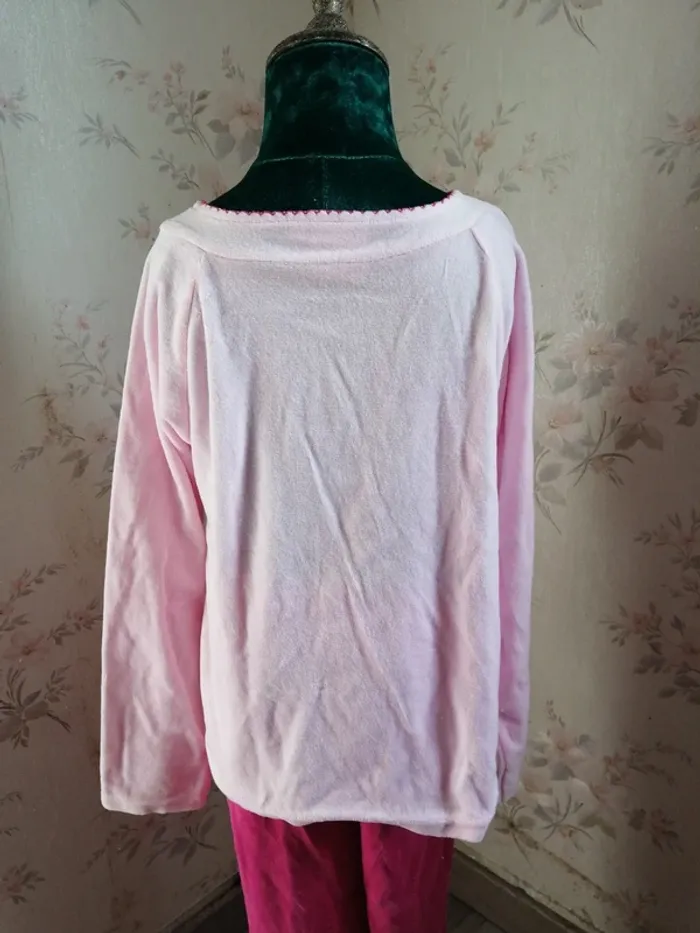 Ensemble de pyjama pull et pantalon rose en velours imprimé hello kitty / hello kitty / (8ans) - photo numéro 4