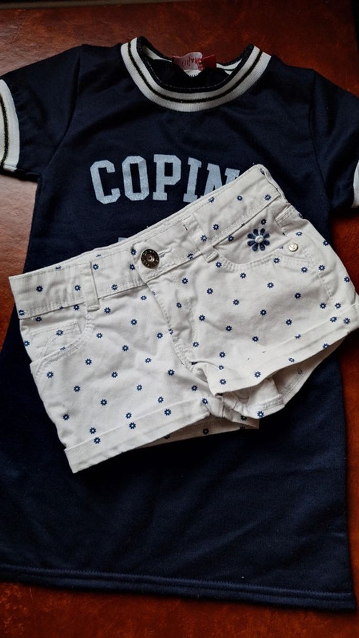 Robe et short 3 ans