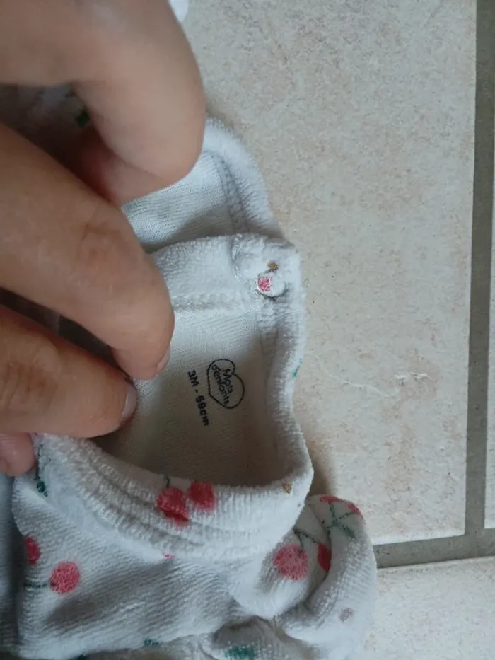 🌹pyjama 3 mois 59cm mots d'enfants 🌹 - photo numéro 2