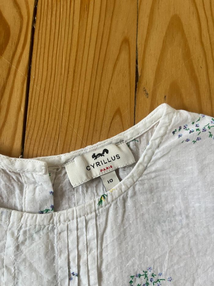 Blouse blanche Cyrillus 10 ans - photo numéro 3