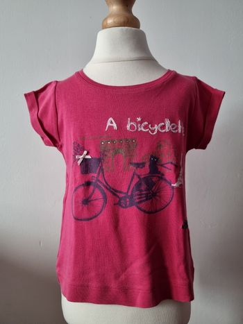 T-shirt rose Lili Gaufrette 4 ans