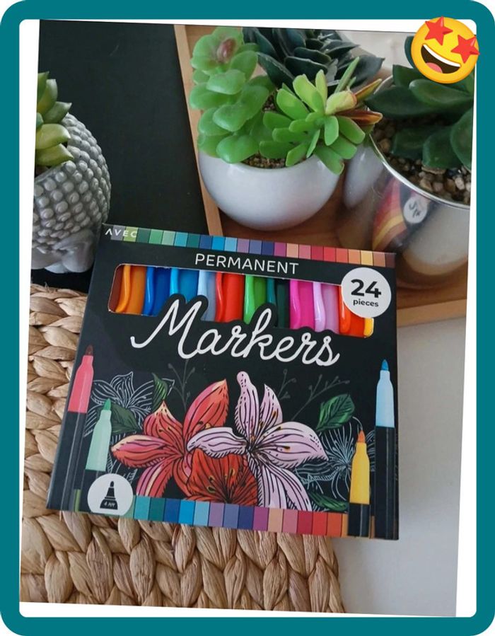 Lot de 24 Crayons Feutres de Permanents Markers Neuf🎁🌿 - photo numéro 3