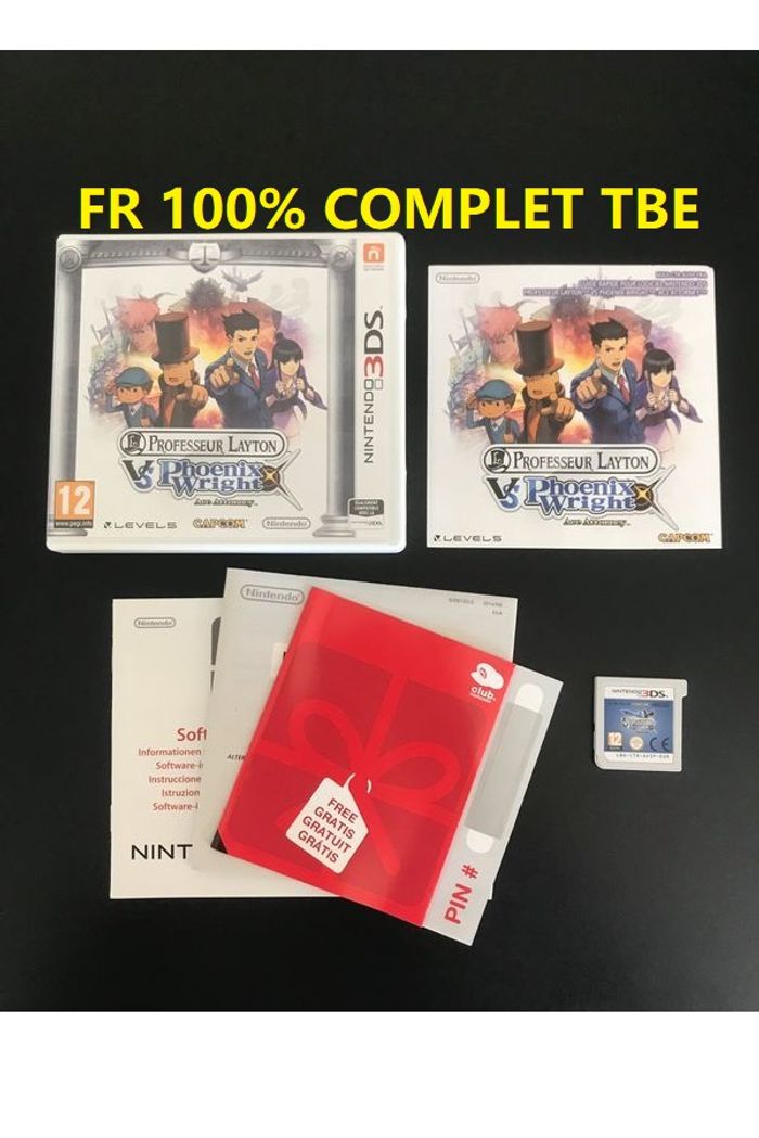 Professeur Layton vs Phoenix Wright : Ace Attorney Nintendo 3DS FR COMPLET VIP