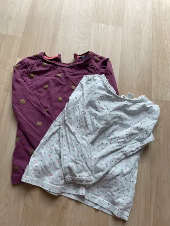2 t shirts manches longues bébé fille 36 mois