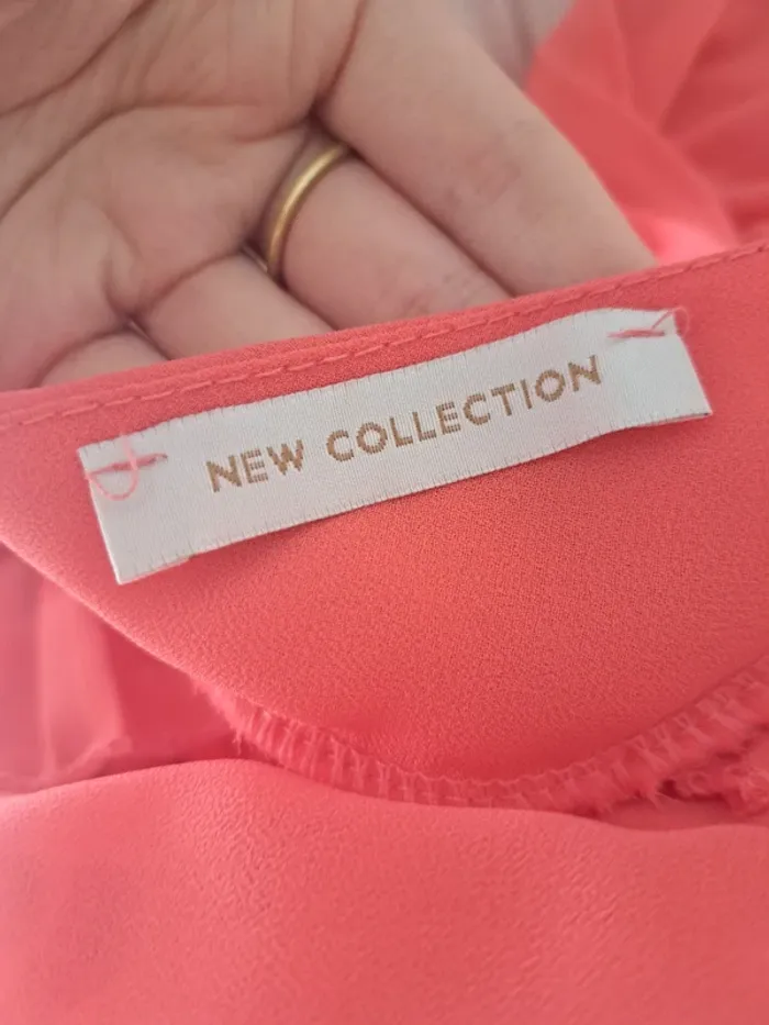 Combinaison pantalon plissé - Corail - photo numéro 3