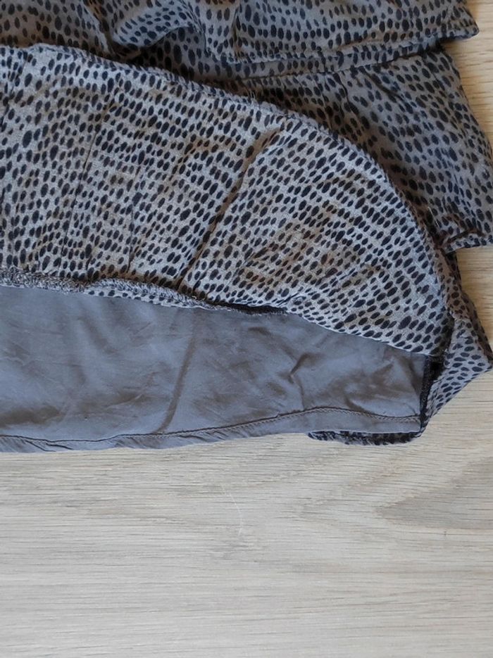 Mini jupe volant gris moucheté noir y2k / Bonobo Jeans - 38/M - photo numéro 8