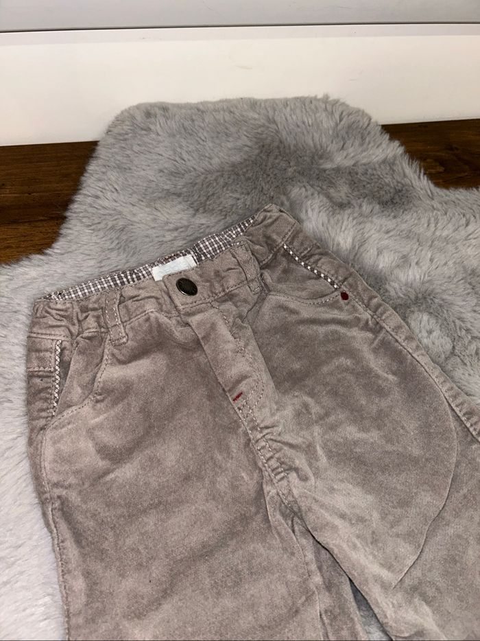 Pantalon style velour gris - 18 mois - Obaïbi - photo numéro 2