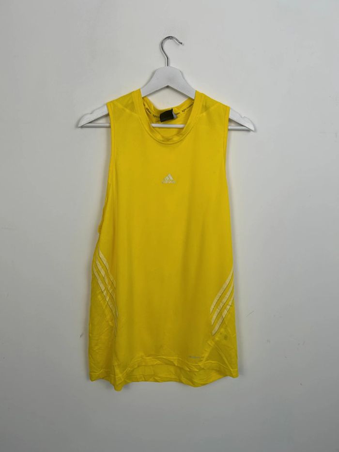 Débardeur Homme Adidas Jaune | Taille L | Très Bon État | Légère Trace | #TM82
