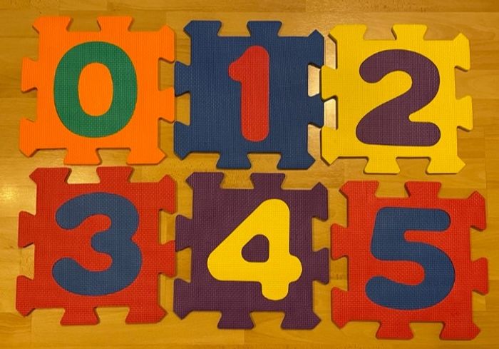 10 dalles tapis puzzle en mousse chiffres 32x32cm - photo numéro 3