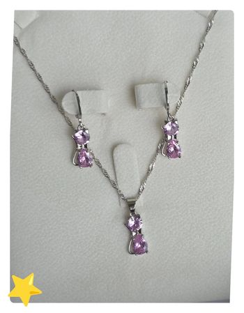 Parure chat rose
