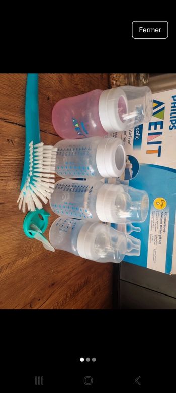 Lot biberon anti colic avent