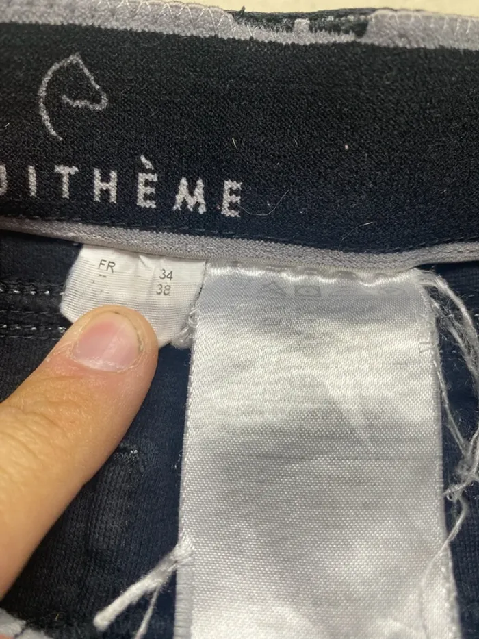 Pantalon Equithème noir strass – Taille 34 – Très bon état - photo numéro 9
