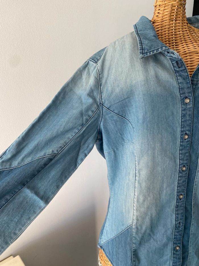 Chemise en jeans Esprit Denim bleue denim taille M - photo numéro 4